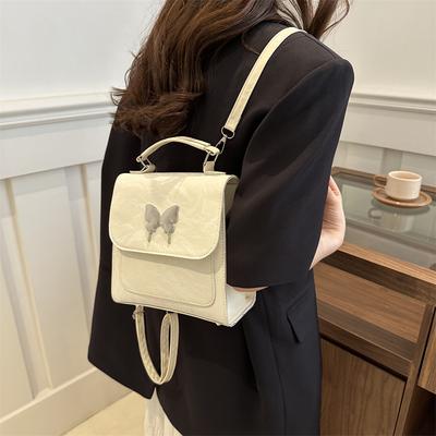 Дизайн Однотонный Новый Модный Повседневный Рюкзак Рюкзак через плечо Женский