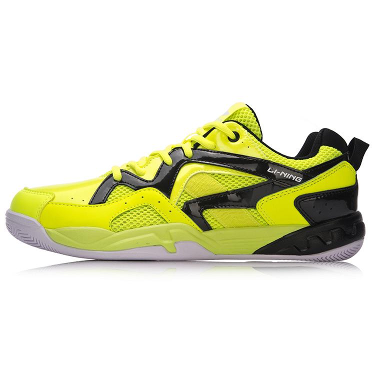 Li Ning Амортизирующие Нескользящие Износостойкие Низкие Бадминтонные Кроссовки Унисекс Желтые Черные AYTN003-3