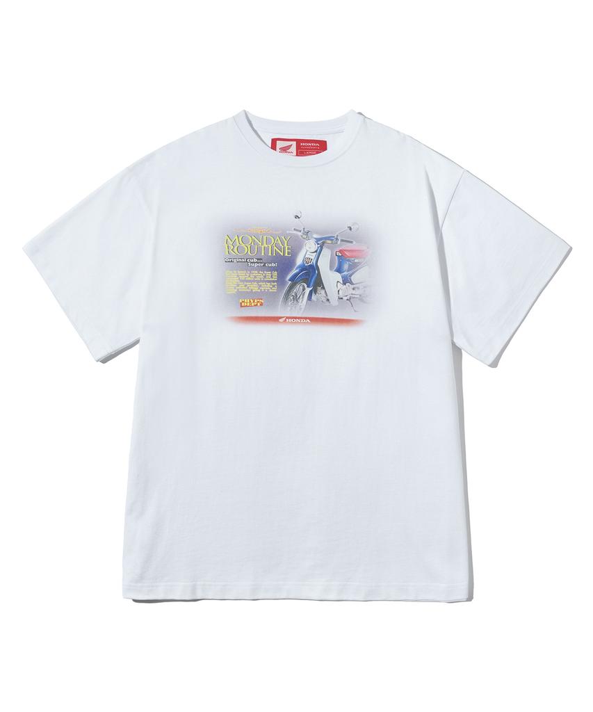 PHYPS MOTORCYCLE Super Cub Short Sleeve White