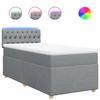 Maison Exclusive - Sommier à lattes de lit avec matelas gris clair 80x200 cm tissu