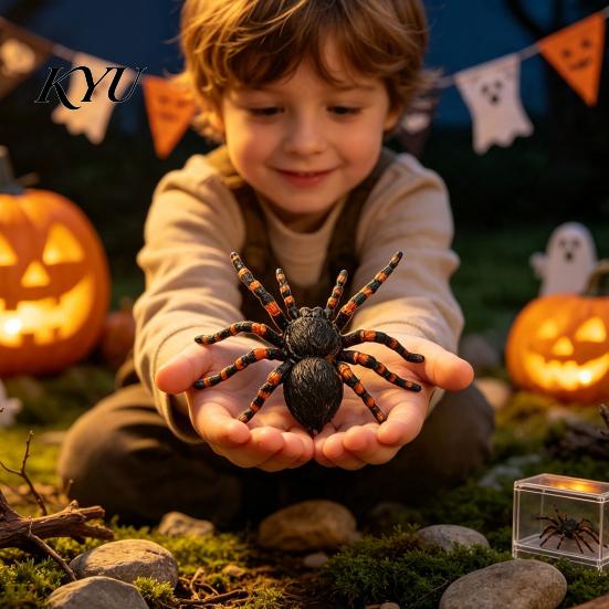 Decorative Terrarium Accessories Realistic Spider Figurine, Lifelike Fake Tarantula Figure, Plastic Animal Micro Landscape Scenery Decor Model