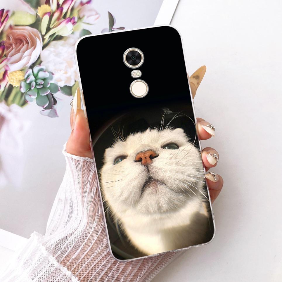 Чехол для телефона Xiaomi Redmi 5 Plus 5Plus Redmi5 с рисунком Китайский дракон Милый кот Мультяшный узор Мягкая прозрачная силиконовая задняя крышка
