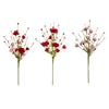 2pcs Red Pink Artificial Rose Heart Berry Branches Romantic Artificial Flower  Anniversary