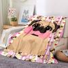 1pc Pug, Heart Blanket Warm, Cozy, And Soft, Suitable for Sofas, Beds, Cars, And Office Use.Perfect for Camping And Travel, Making It a Great Gift for
