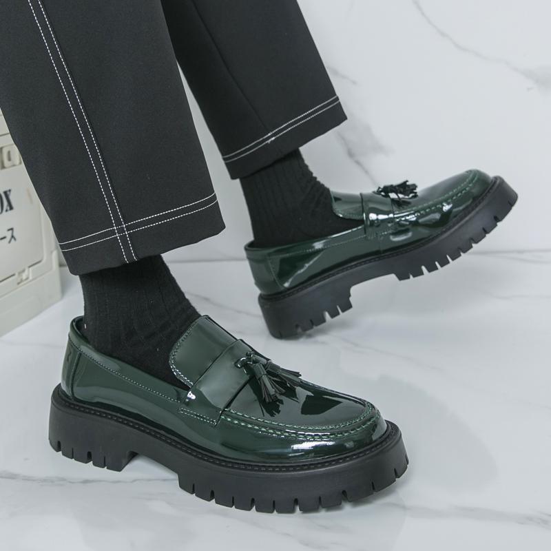 High Quality Thick Soled Comfort Soft Walking Shoes Branded Business Office Casual Leather Shoes Fashion Men's Round Toe Loafers