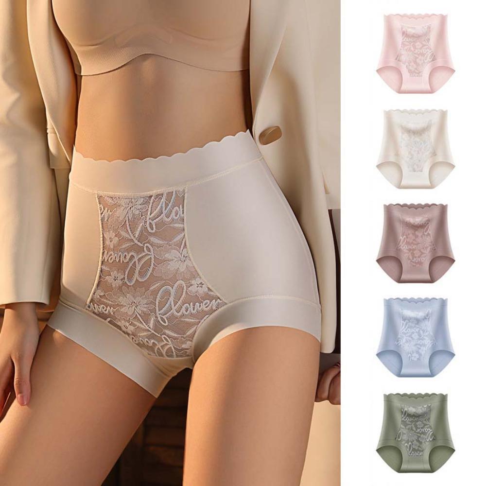 Ice Silk Panties Ice Silk Butt Lifter Briefs High Waist Seamless Underpants Lady