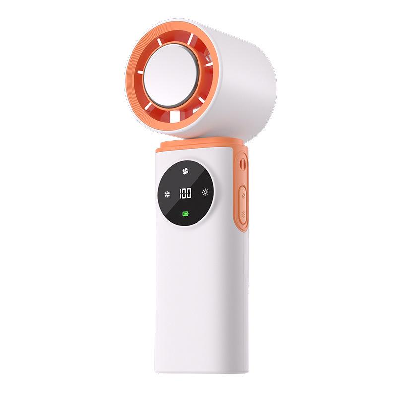 2026 Handheld Turbo Fan with Digital Display, 199 Speeds & Ice Pack Cooling, Three-Fold Design with Lanyard
