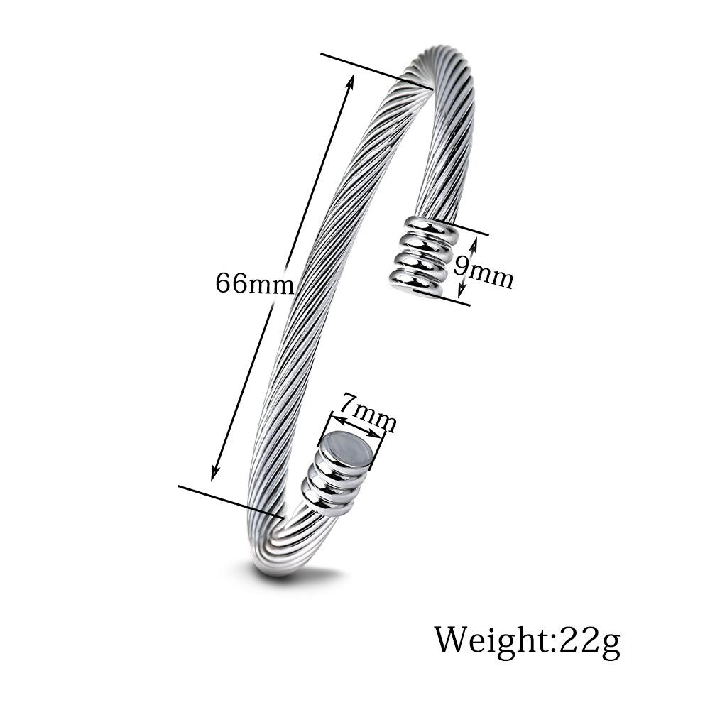 Простой и популярный модный двухцветный универсальный браслет с плетеным кабелем Браслет из титановой стали