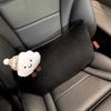 Cute Cartoon Bow Cloud Car Interior Accessories Soft Plush Car Neck Pillow Bone-Shaped Vehicle Headrest Waist Seat Cushion