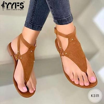 Женские летние новые сандалии Wish на плоской подошве, повседневные, с перемычкой для пальца, большого размера, пляжные сандалии