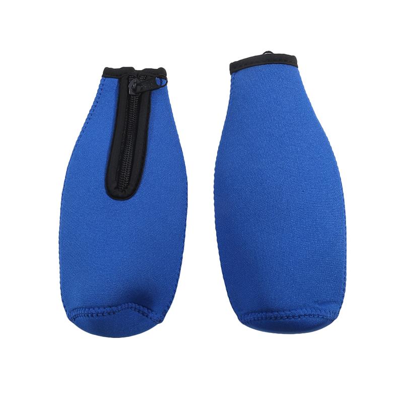 2 шт., термоизоляционный чехол для пивной бутылки, сохраняющий напиток холодным, застегивающийся на молнию, чехол для бутылки, чехол для охладителя пивной бутылки