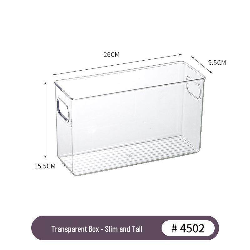 Transparent Kitchen Cabinet Organizer and Under-Sink Storage Box for Snacks and Sundries