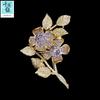 Luxury Camellia Brooch: High-End Silver Zircon Pin - Elegant Gift for Mom
