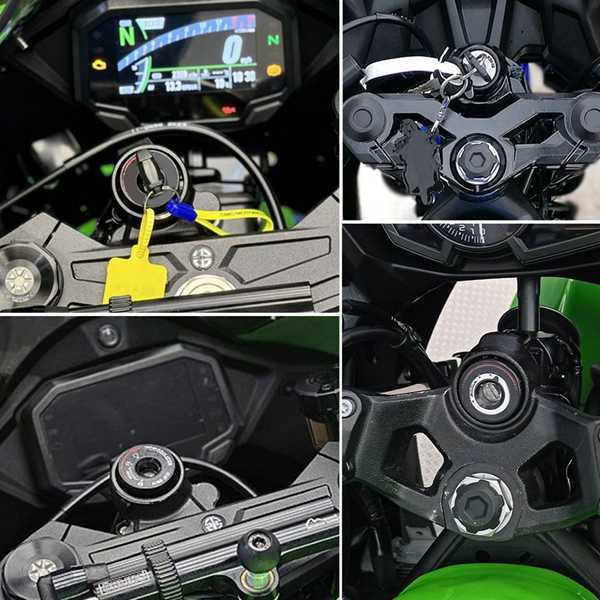 Черная крышка замка зажигания из АБС-пластика для Kawasaki Ninja 1000SX