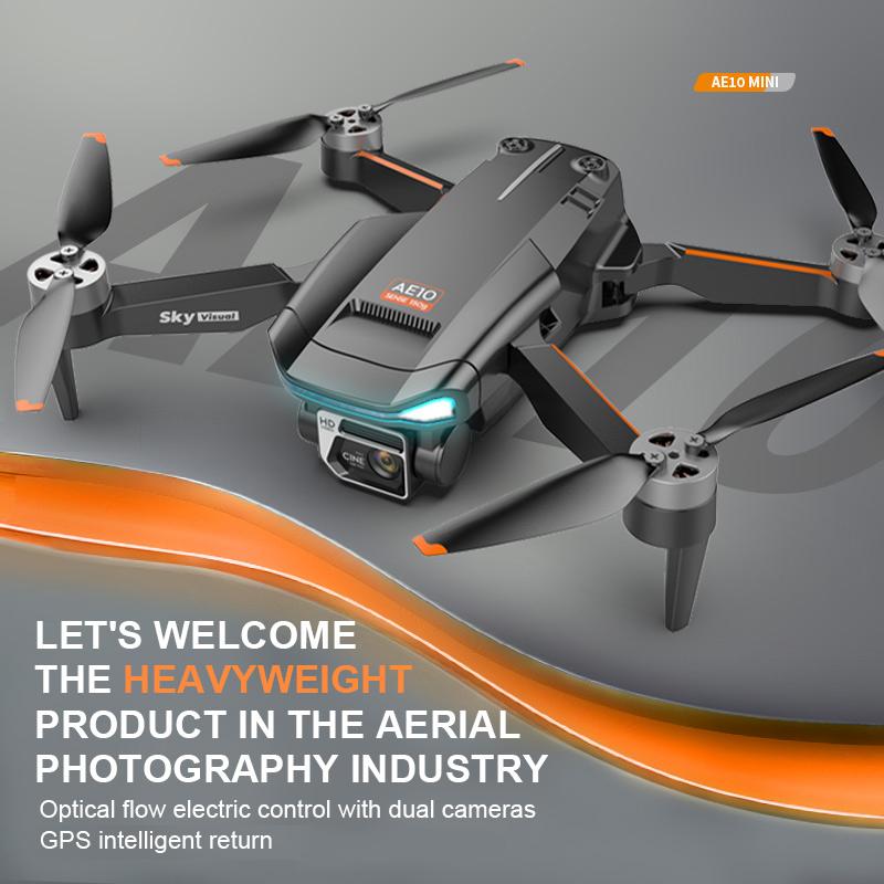 Новый AE10 MINI Light Drone Складной профессиональный 8K ESC HD Двойная камера GPS/оптическое позиционирование потока Бесщеточный WIFI FPV Квадрокоптер Игрушка ПОДАРОК