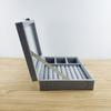 Earring Box Dust-proof Divided Grids Furry Surface Ring Bracelet Display Organizer for Home