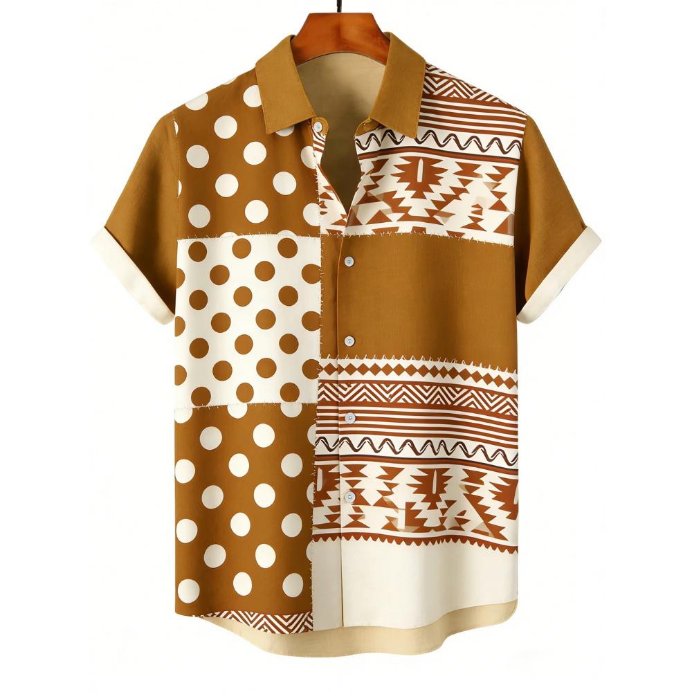 Outdoor Streetwear Men's Fashion Shirts Ethnic Patterns Printed Men's Shirts Casual Daily Men's and Women's Shirt