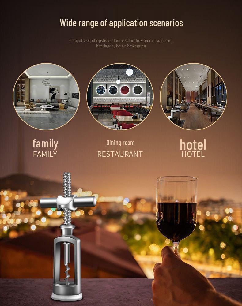 Красный винный штопор из цинкового сплава, открывалка для бутылок