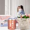 FILLING LUCK Mug with Stainless Vacuum Insulated Coffee Cup with Lid and Rose Perfect Gift for Respect for the Aged or any other special Handle,