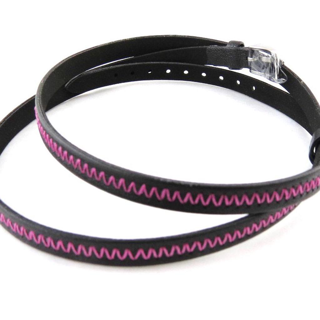 Les Trésors De Lily [J3103] — Стальной браслет «Peaceful» чёрно-розового цвета — 6 мм