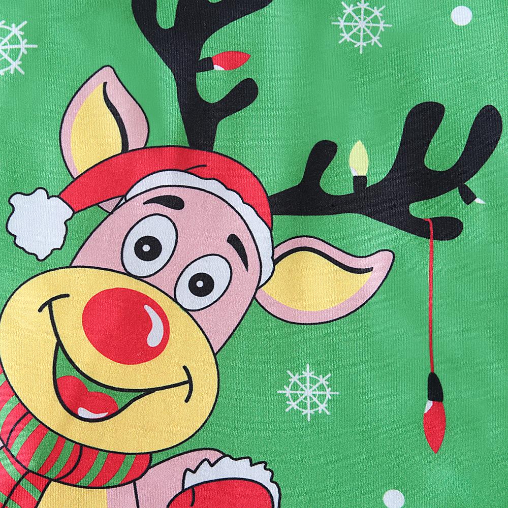 Рождественский Санта-Клаус, олень, динозавр, детская рубашка и брюки, пижамный комплект из 2 предметов для 2-7 лет