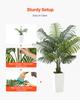 Artificial Areca Palm Tree 1524 mm, Fake Palm Tropical Plants with White Tall Planter, Faux Floor Silk Plant in Pot, Large Trees for Home Office