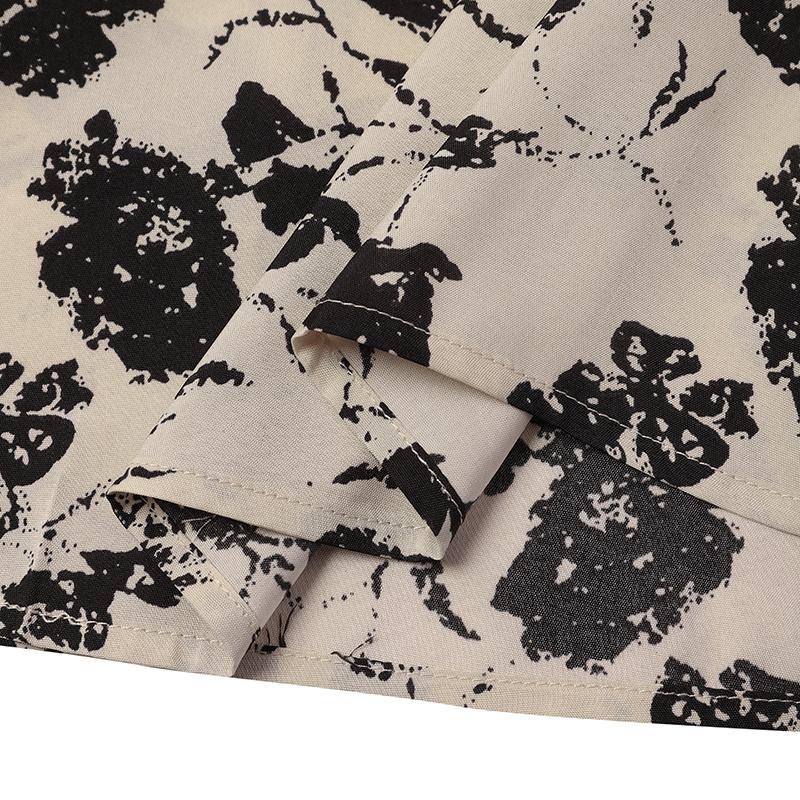 VONDA Мини-платье с цветочным принтом, короткими рукавами-буфами и квадратным вырезом