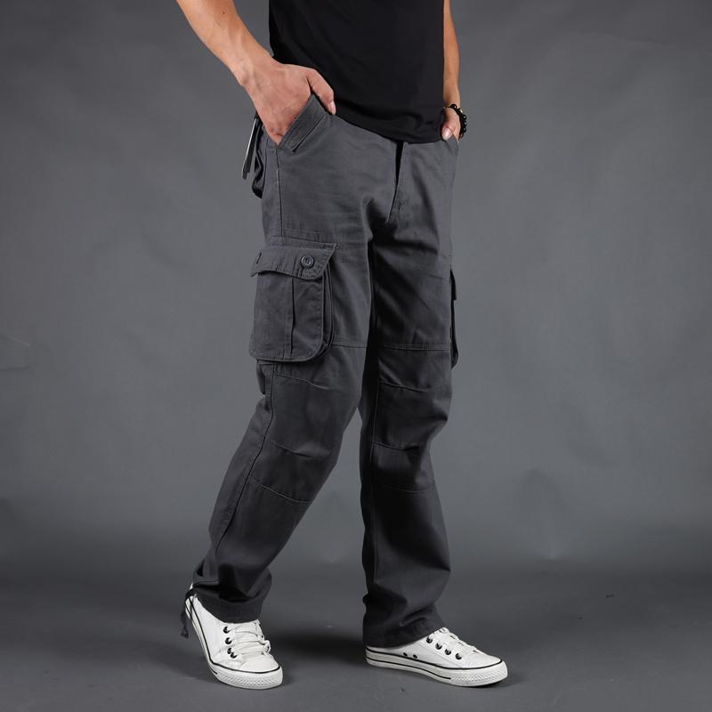 Men's Casual Spring Loose-Fit Outdoor Long Pants - Straight Fit, Large Sizes Available