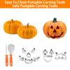 Набор из 12 предметов для резьбы по тыкве Трафареты из нержавеющей стали Украшения на Хэллоуин Простые в использовании DIY