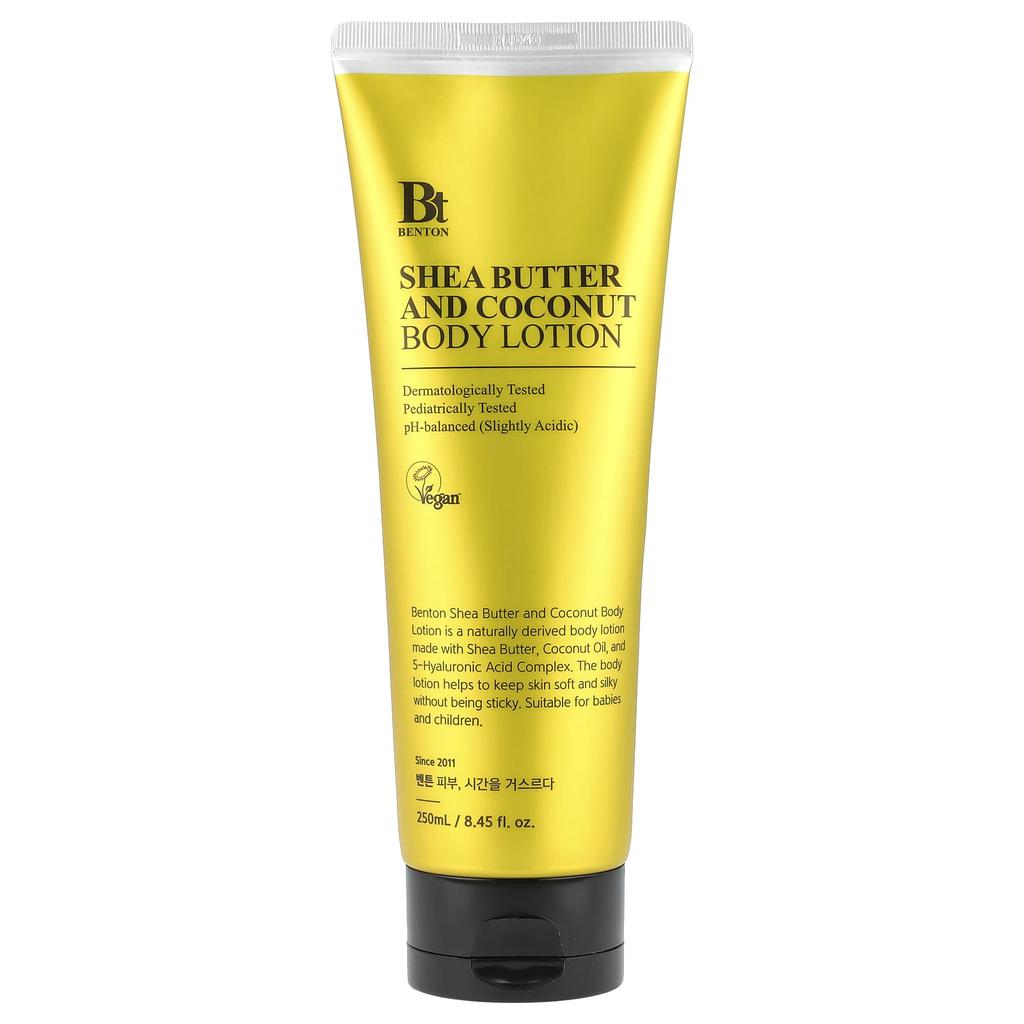 Benton Лосьон для тела с маслом ши и кокосом, 8,45 жидких унций (250 мл)