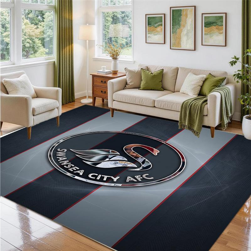 Swansea City Design Crystal Velvet Rug Soft Decorative Mat for Bedroom Entrance