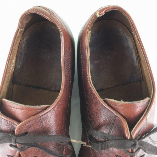 Винтажные деловые туфли FLORSHEIM 80-90-х годов, кожаные, с U-образным мысом, на подошве Goodyear Welt, коричневые, широкие 9.5 5E 27.5(ИСПОЛЬЗОВАЛ)