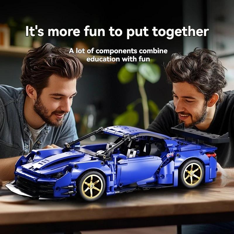 Конструктор DIY Супер Скоростной Спортивный Автомобиль Строительные Блоки MOC Собираемые Кирпичики Гоночный Транспорт Игрушки Подарки на День Рождения Хэллоуин Рождество