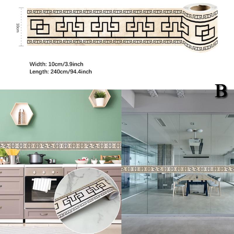 Самоклеящаяся настенная плинтусная граница, наклейка на обои, домашний декор, самоклеящаяся линия талии