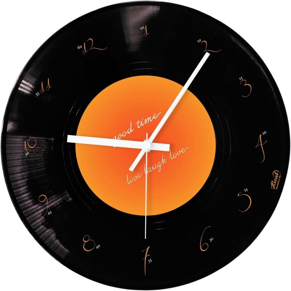 Vinyl record-shaped wall clock, vinyl decoration, for a gift