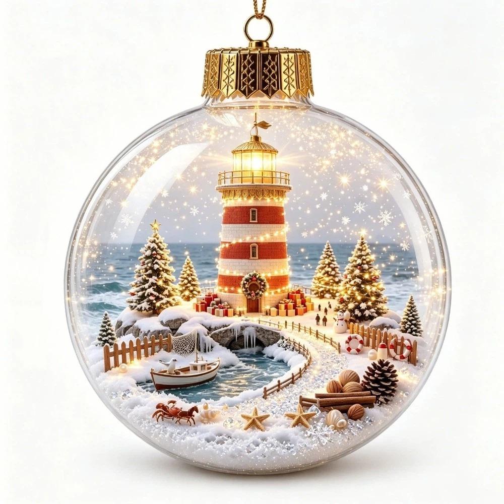 Shatterproof Light-Up Hanging Ball Ornaments LED Christmas Tree Globe Decor Outdoor Decor