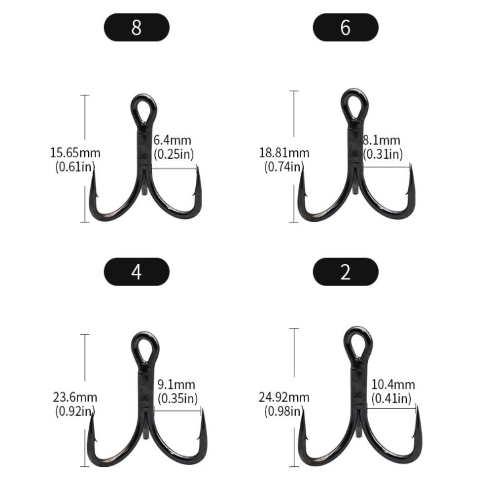10 шт. Тройные джиговые рыболовные крючки Черные крючки с бородкой новый Крючок из высокоуглеродистой стали Для рыбалки на открытом воздухе