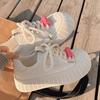 Little White Shoes Women's Platform 2024 Summer New Popular Shoes Ins Trendy Versatile Niche Biscuit Shoes Sports Board Shoes