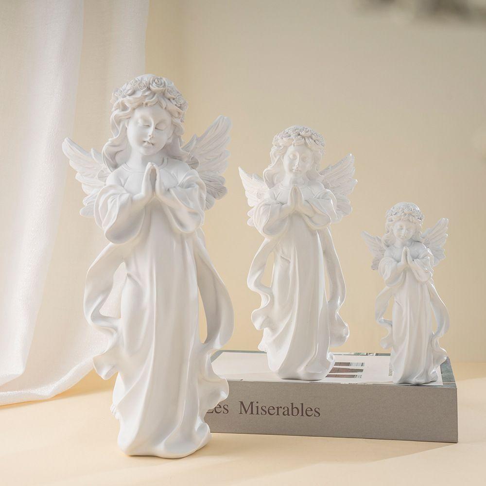 Скульптура Молящегося Ангела, Вырезанная Вручную, Фигурка, Амур, Ангел, Креативные Статуи Ангелов, Дом