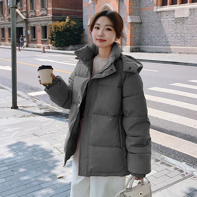 Модная свободная парка Зимняя верхняя одежда для женщин Новая короткая пуховая хлопковая куртка