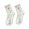 Outdoor Sports Star Short Socks Y2K Cartoon Mid-Calf Socks Sweat Absorbent Flower Ankle Socks  Girl