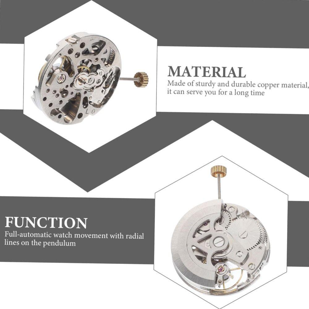 White Movement Watch Movement 3 Pin Design Single Calendar Watch Movement Replacement 3 Hands Automatic Mechanism