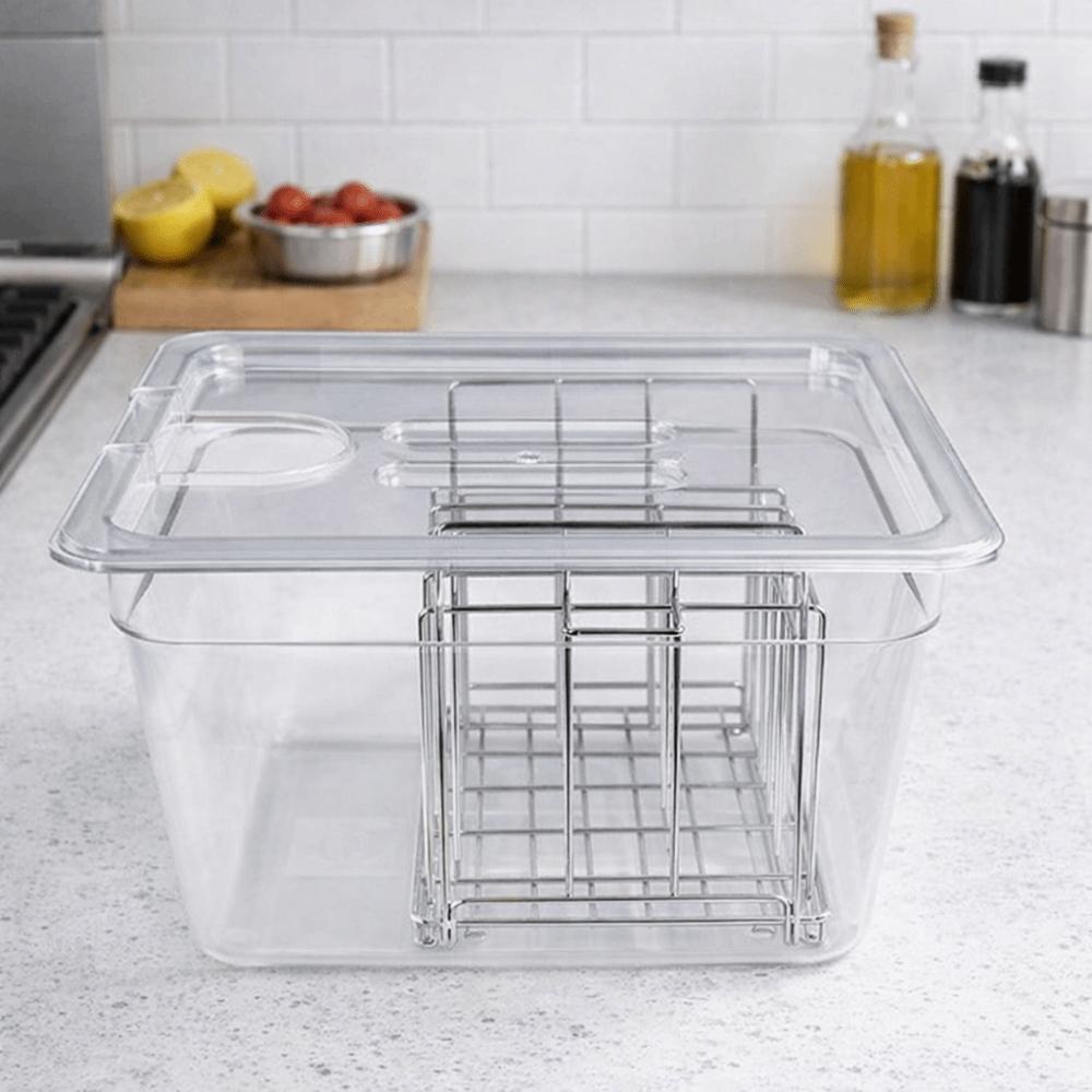 with Lid Sous Vide Container with Rack Scaled Sous-vide Machine Water Tank  Chef