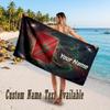 Morocco Football Design Beach Towel Custom Text Large Towel for Beach Vacation