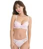 Smile Lala Pink F85 Bra and Panty Cute and Sexy Underwear Underwear Bikini Large Plus Size Cute Underwear Underbust Sexy Underwear Embroidered