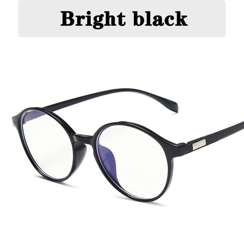 Round Frame Anti Blue Glasses Plain Glasses Lens Art Original Home Anti Blue Light Glasses Students Frame Glasses