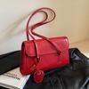 Solid Color Shoulder Bag for Women Fashionable Square High Quality Internal Zipper Compartment PU Bags