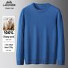 Laoyeche Men's 100% Wool Lightweight Round Neck Pullover Sweater