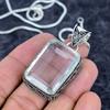 White Topaz Gemstone Handmade 925 Sterling Silver Jewelry Pendant 1.97" M-3227