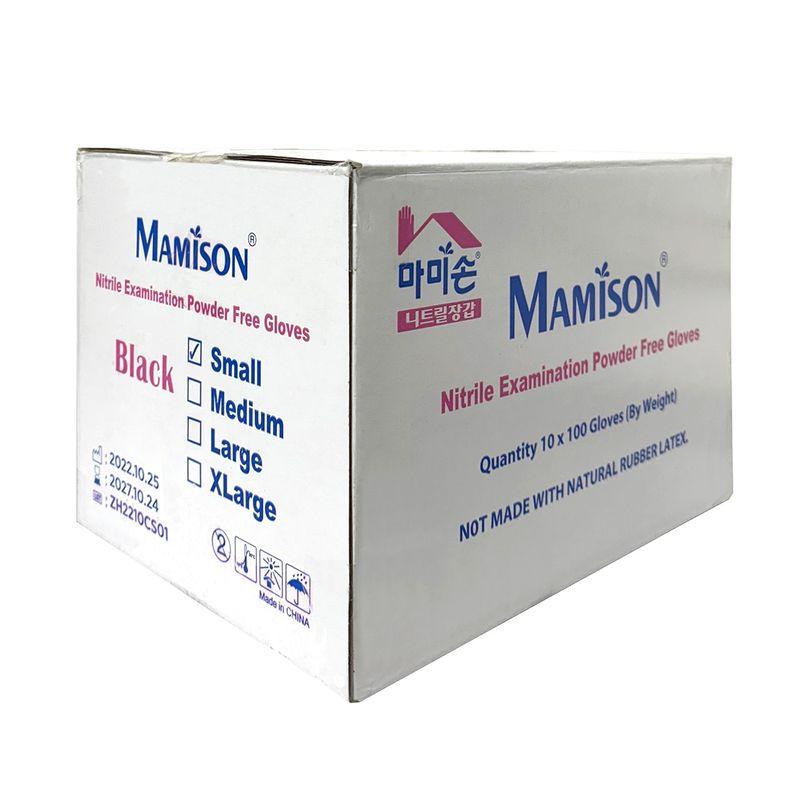 Перчатки нитриловые Mamison черные 100 шт. х 10